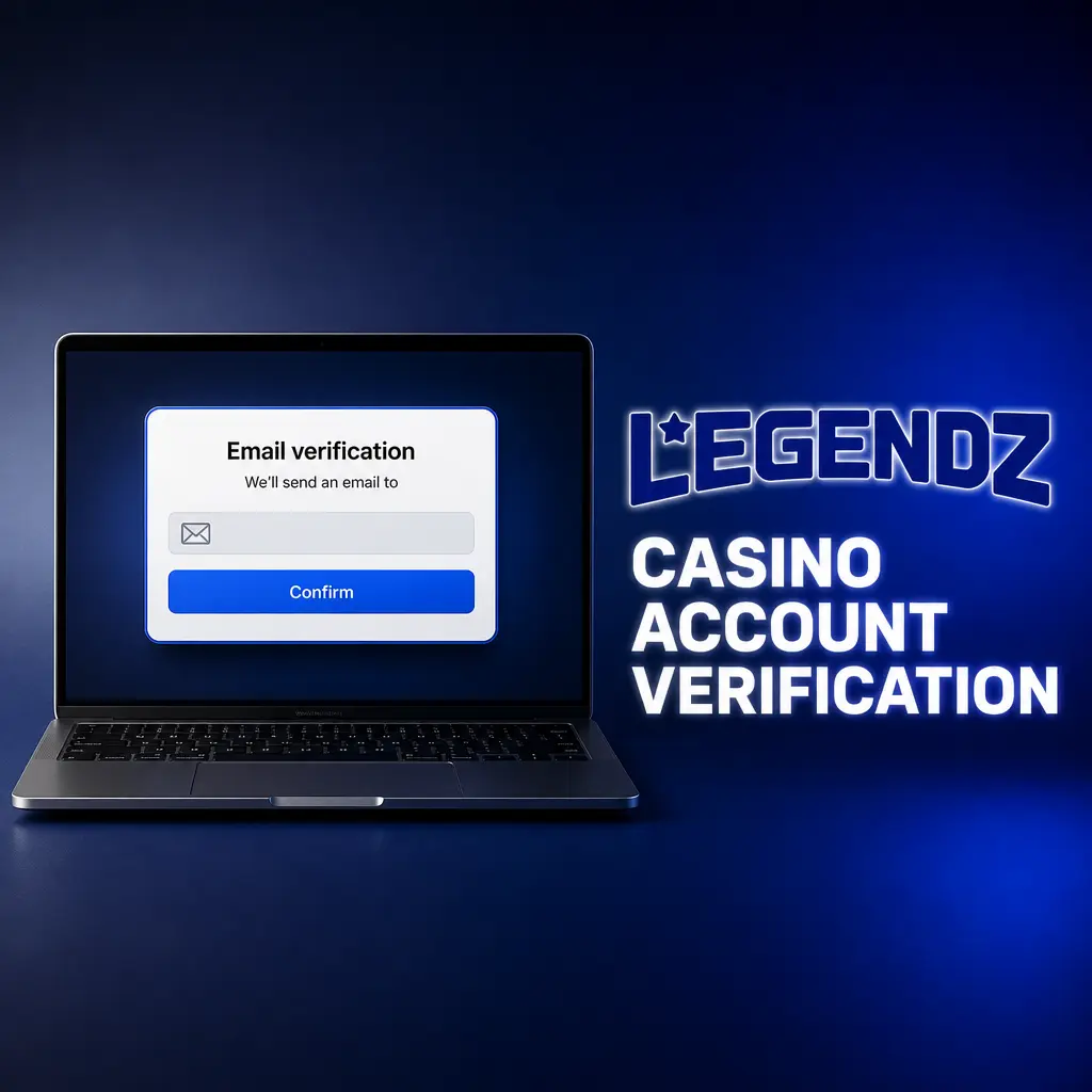 Legendz Casino account verification process showing ID upload and address confirmation steps for Sweeps Coins redemption
