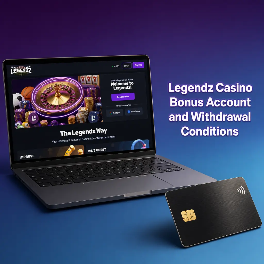 Legendz Casino bonus account rules: Sweeps Coins balance, KYC verification, minimum redemption, and payout methods explained.