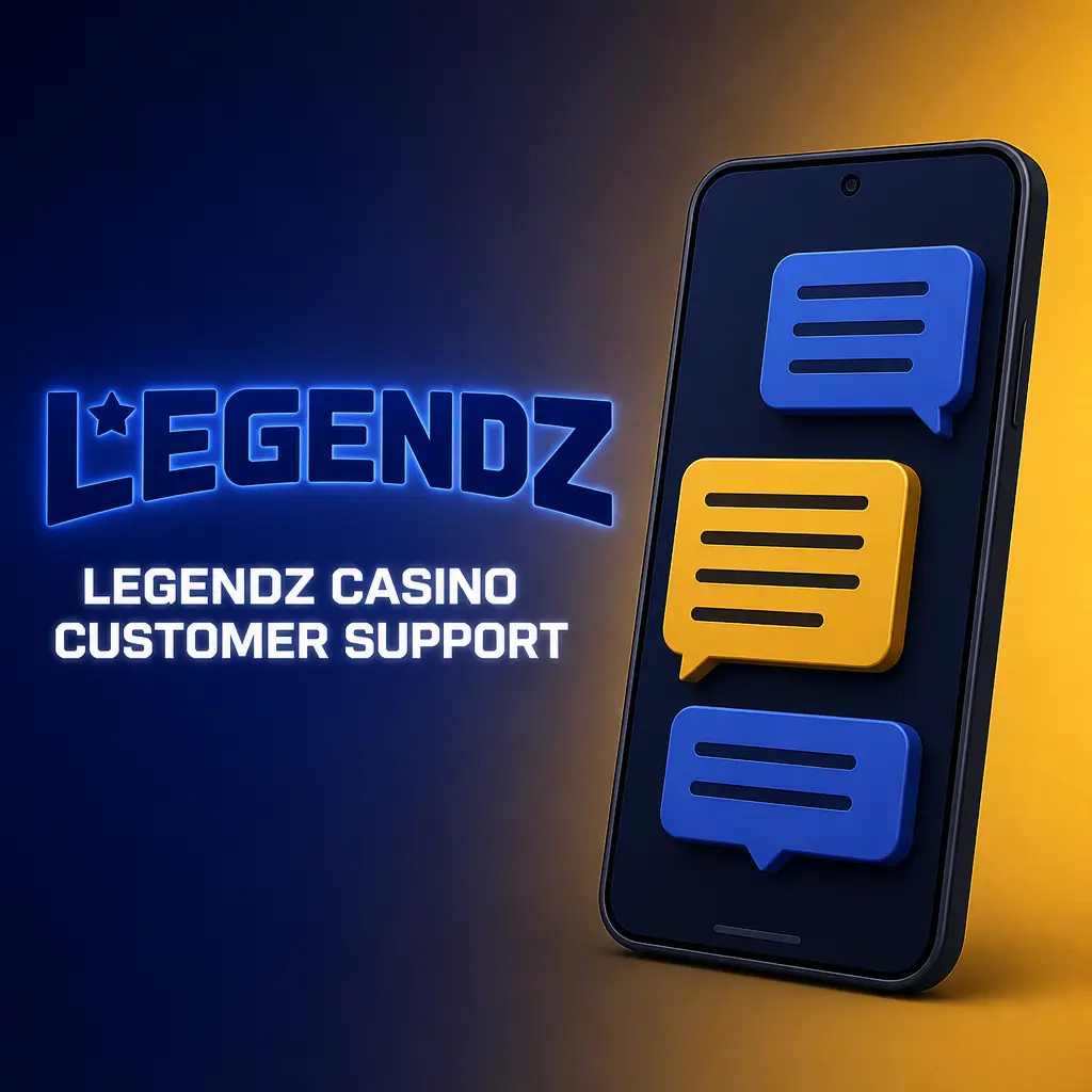 Legendz Casino customer support options: 24/7 live chat, email support, and Help Center for withdrawal assistance