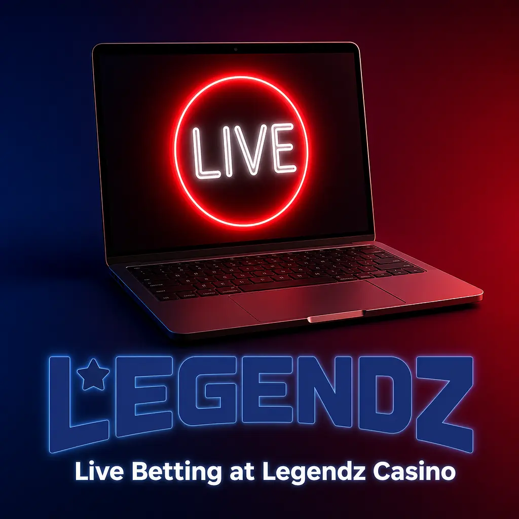 Live betting at Legendz Casino with real-time odds for NFL, NBA, MLB, NHL, and soccer plus cash out options.