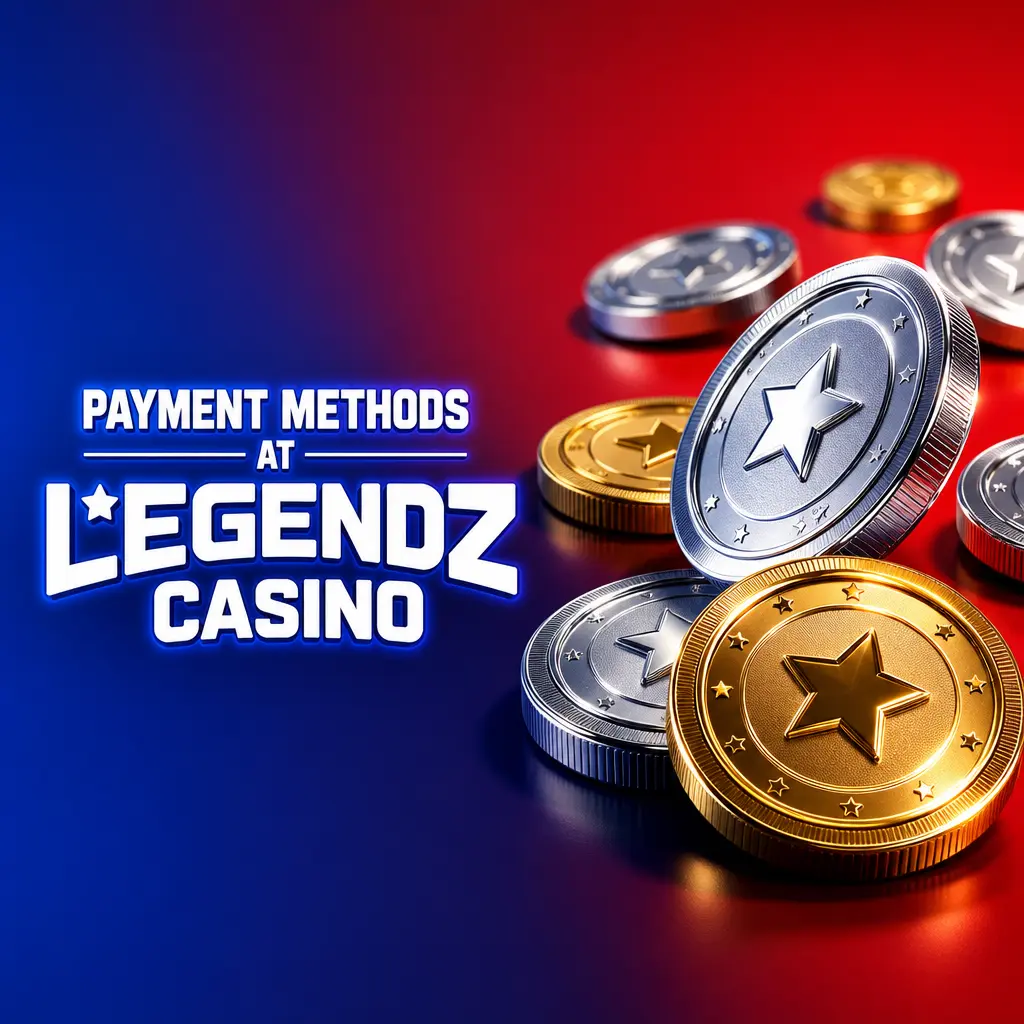 Legendz Casino accepted payment methods: Visa, Mastercard, Discover, American Express, Apple Pay, Google Pay, Instant Bank Transfer
