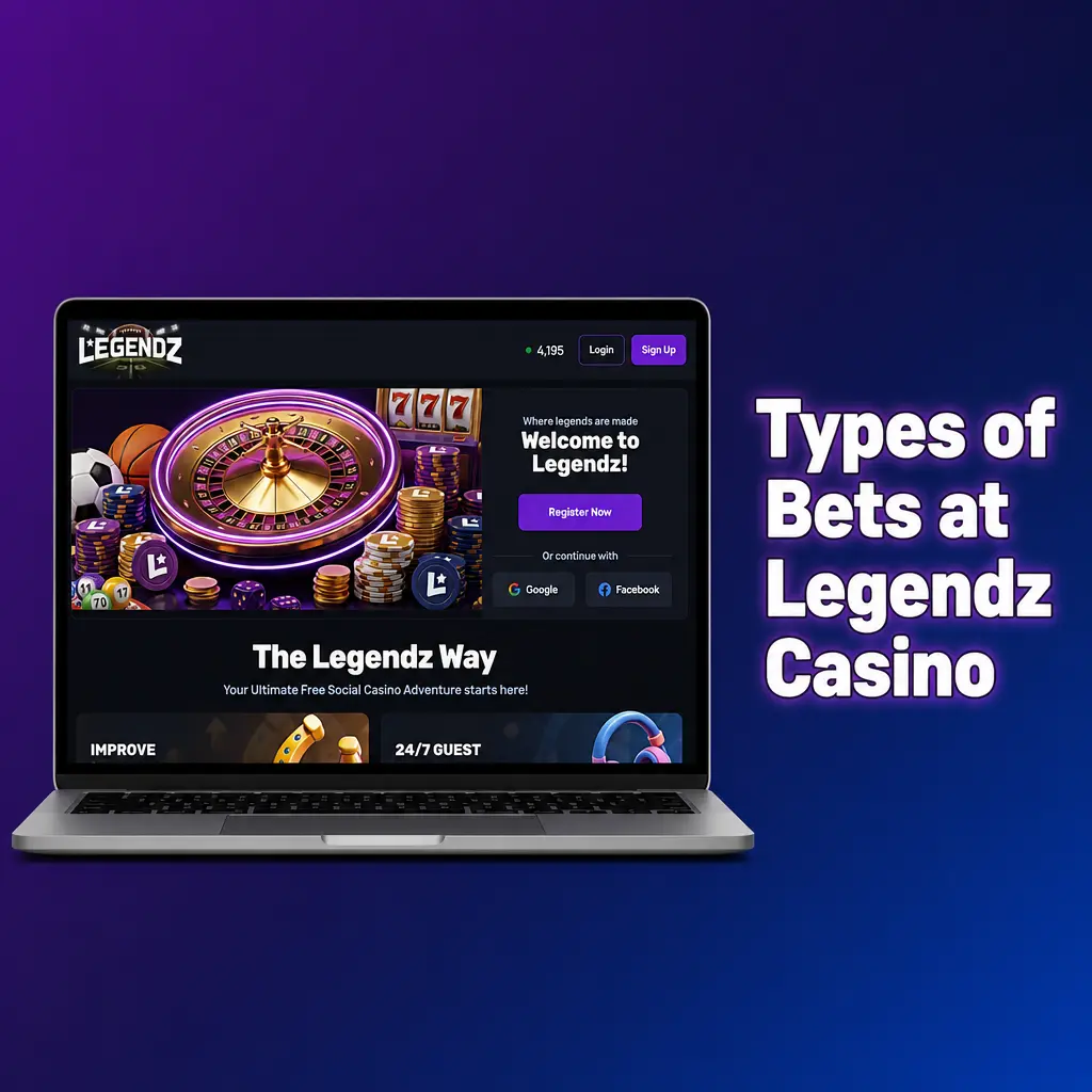 Overview of single, system, and express bet types available for sports wagering at Legendz Casino